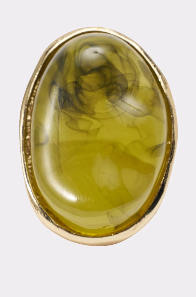 VACATION NIGHTS GREEN STONE RING - Akira Store