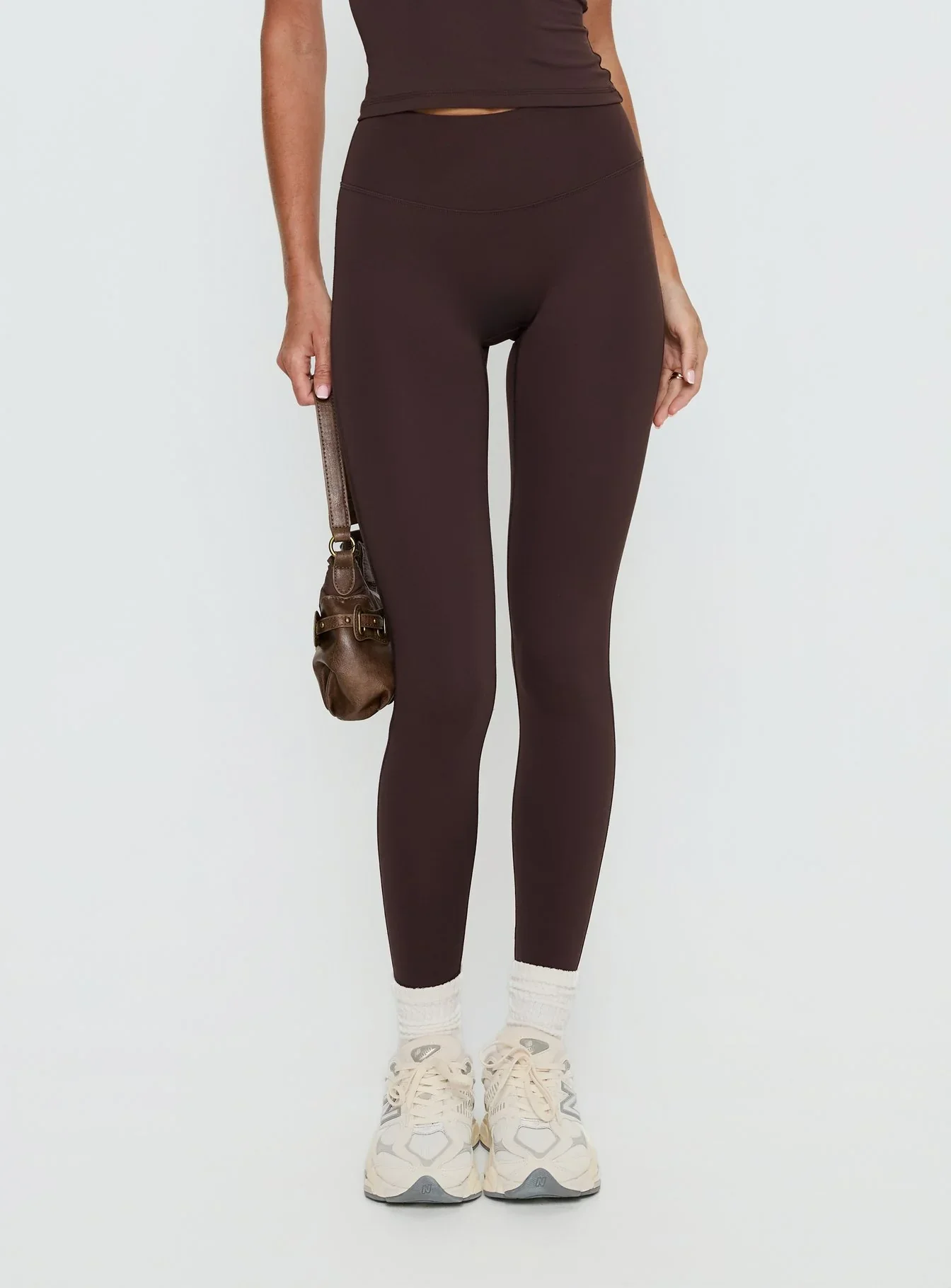 Stride Active Invisible Scrunch Leggings Brown