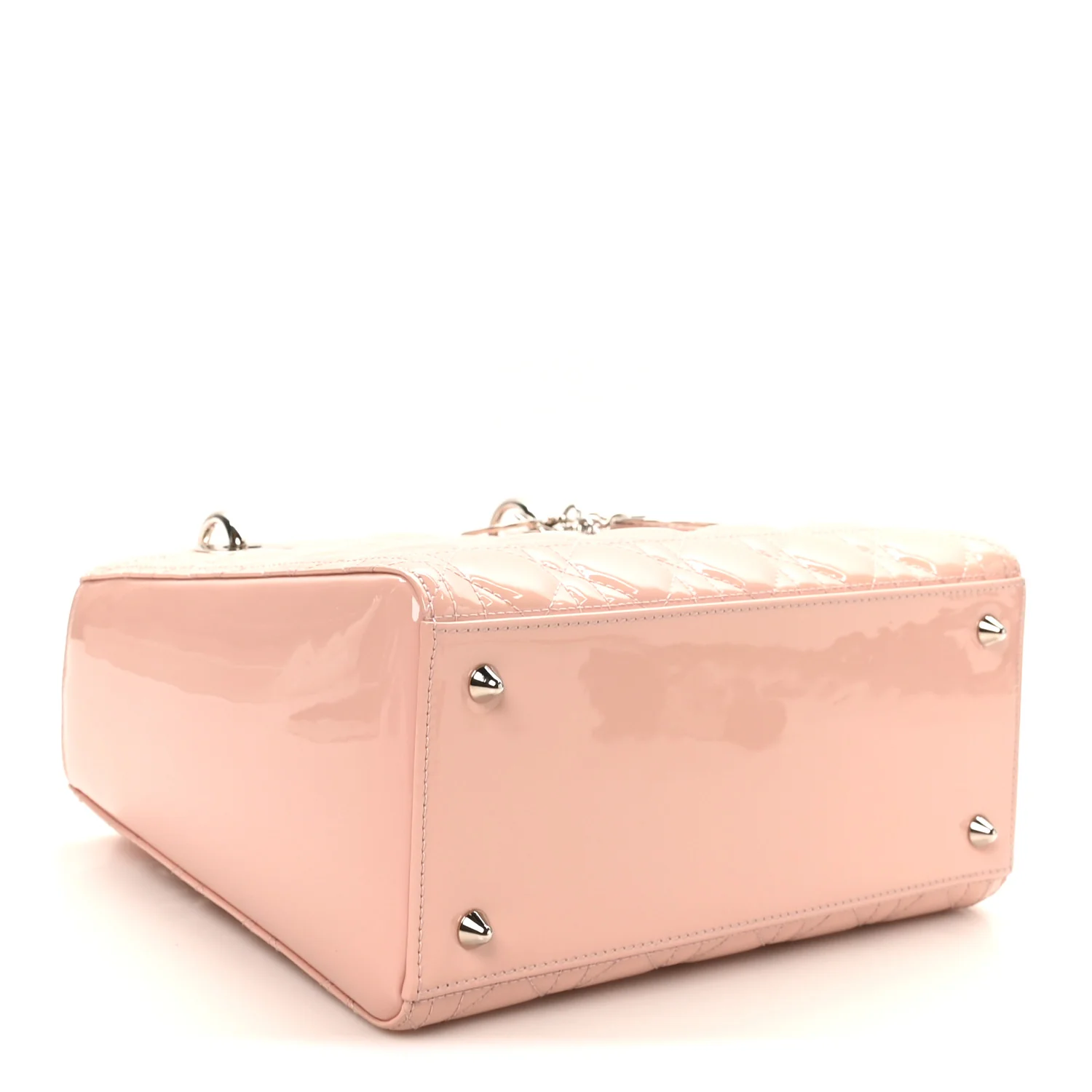 Patent Cannage Medium Lady Dior Light Pink