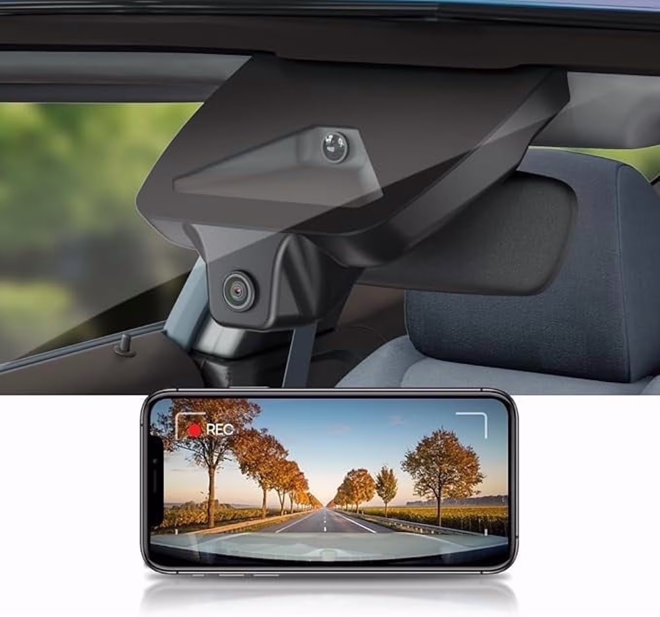 4K Dash Cam for 2025 Toyota Camry Hybrid LE SE XLE XSE (HD2-06090), OEM Factory Look, Built-in WiFi APP, Plug Play, 64GB Card(Camry-Y25/Front: 4K��2160P��64GB)