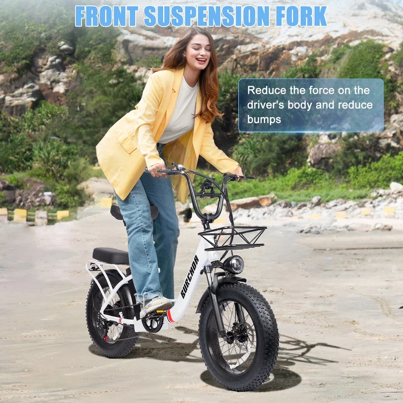 Electric Bike for Adults 20'', 800W UL2849 48V 32AH 110Miles Long Range Ebike up to 30mph Full Suspension E-mountain bike 4.0 Fat Tire Off-road, 2 Seats outdoor Dual Disc Brakes Electric bicycle(Blue) - Image 6
