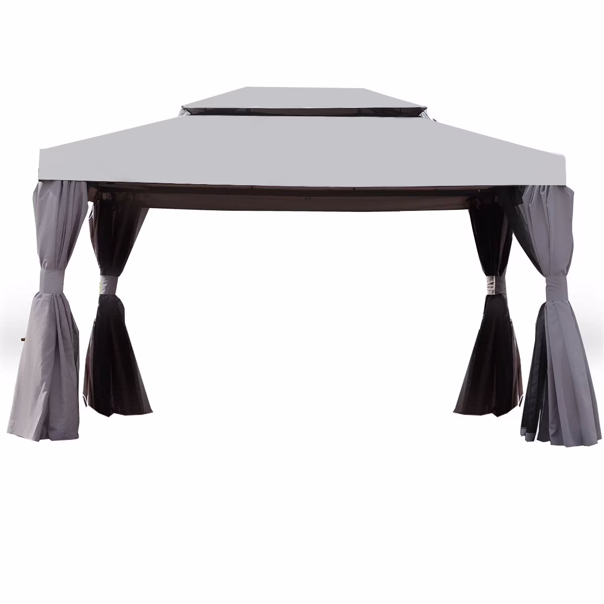 Garden Winds Replacement Canopy Top Cover Compatible with The Grand Patio 10x13 Gazebo - Riplock 350 - Slate Gray
