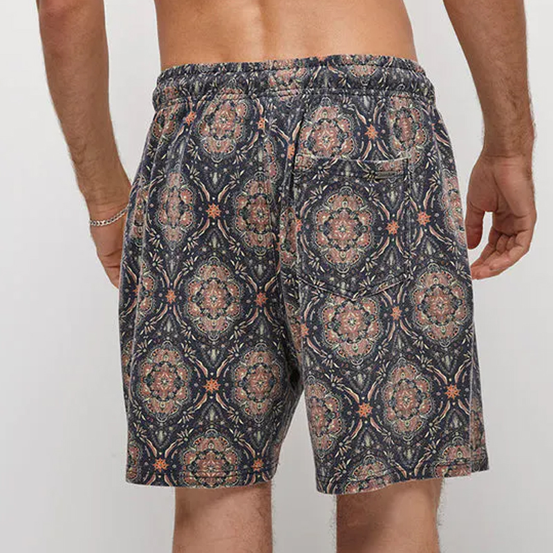 Short de surf d'été rétro à motif kaléidoscope
