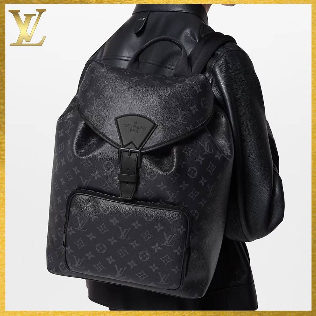 【LOUIS VUITTON】大ぶりのファスナー付きモンスリ バックパック  M46683