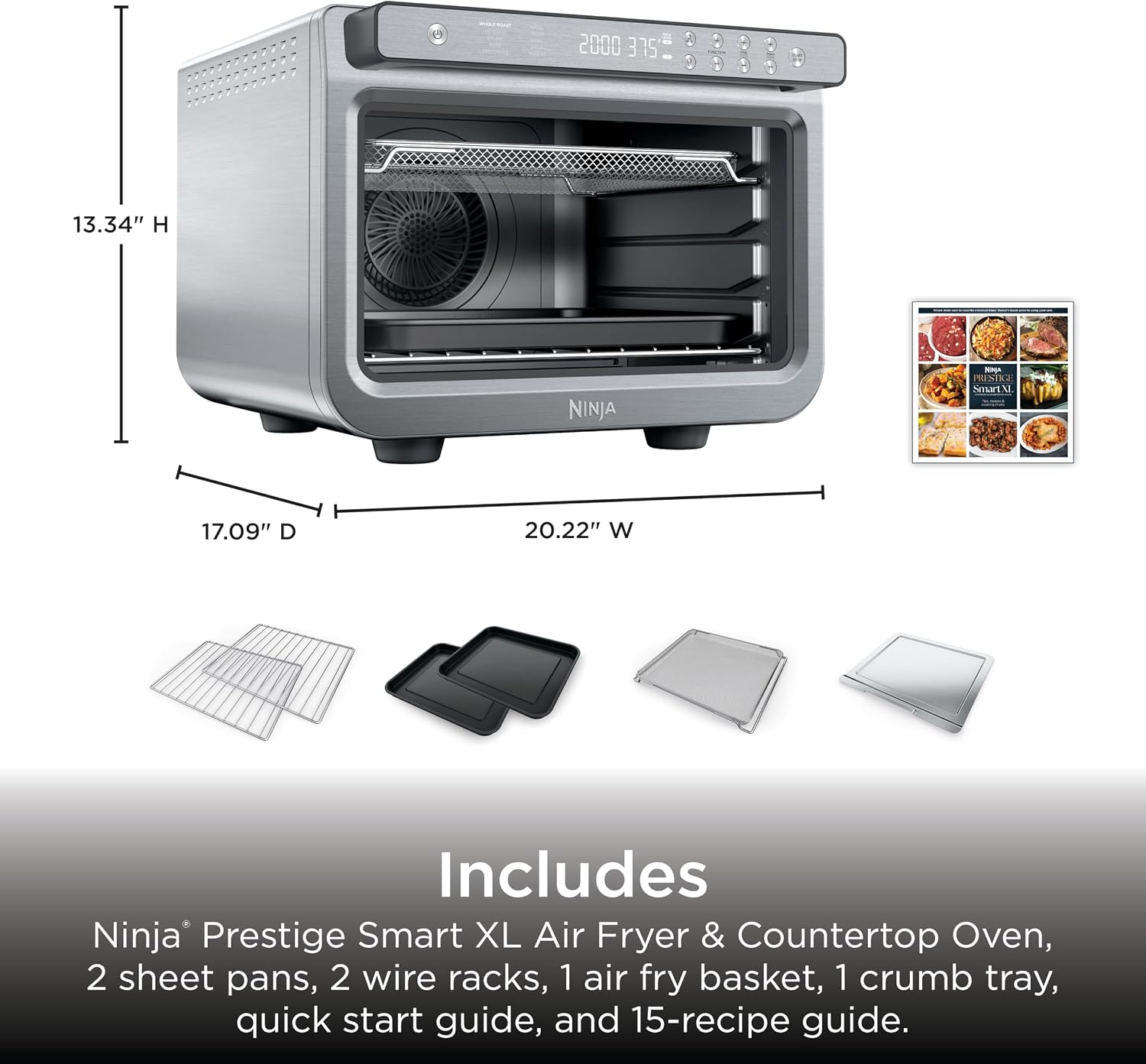 Ninja Prestige Smart XL Countertop Oven, 10-in-1, Stainless Steel, DT501