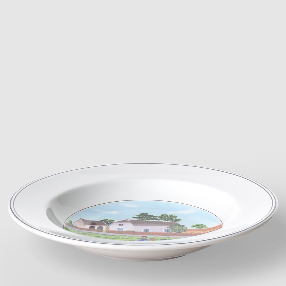 Design Naif Soup bowl - Multi-colored, 8.8'', Premium Porcelain