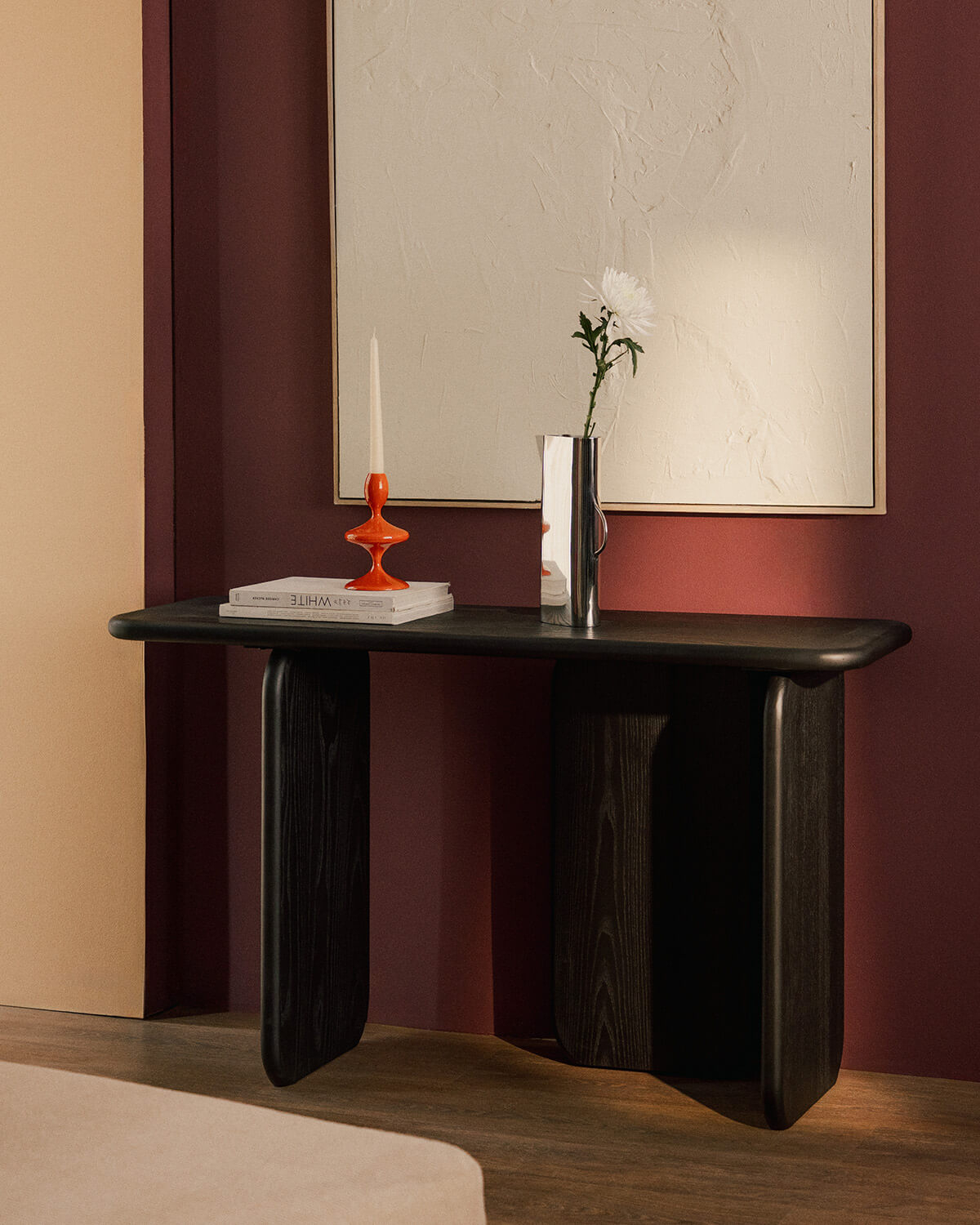 Kuroen - Consola de Madera de Pino y Madera de Olmo (130x40 cm) Kuroen