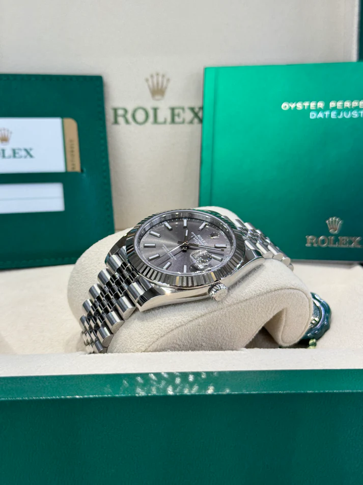 [Super Clone]RLX  Datejust 126334 Dark Rhodium Index Jubilee 41mm Stainless Steel