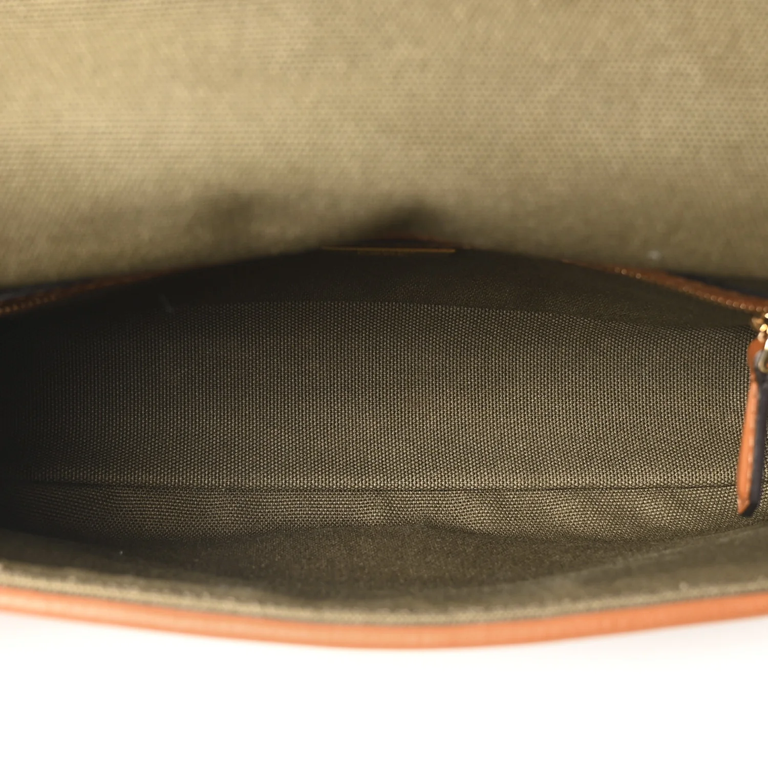 Canvas Vitello King FF Embroidered Baguette Amazzonia Cuoio