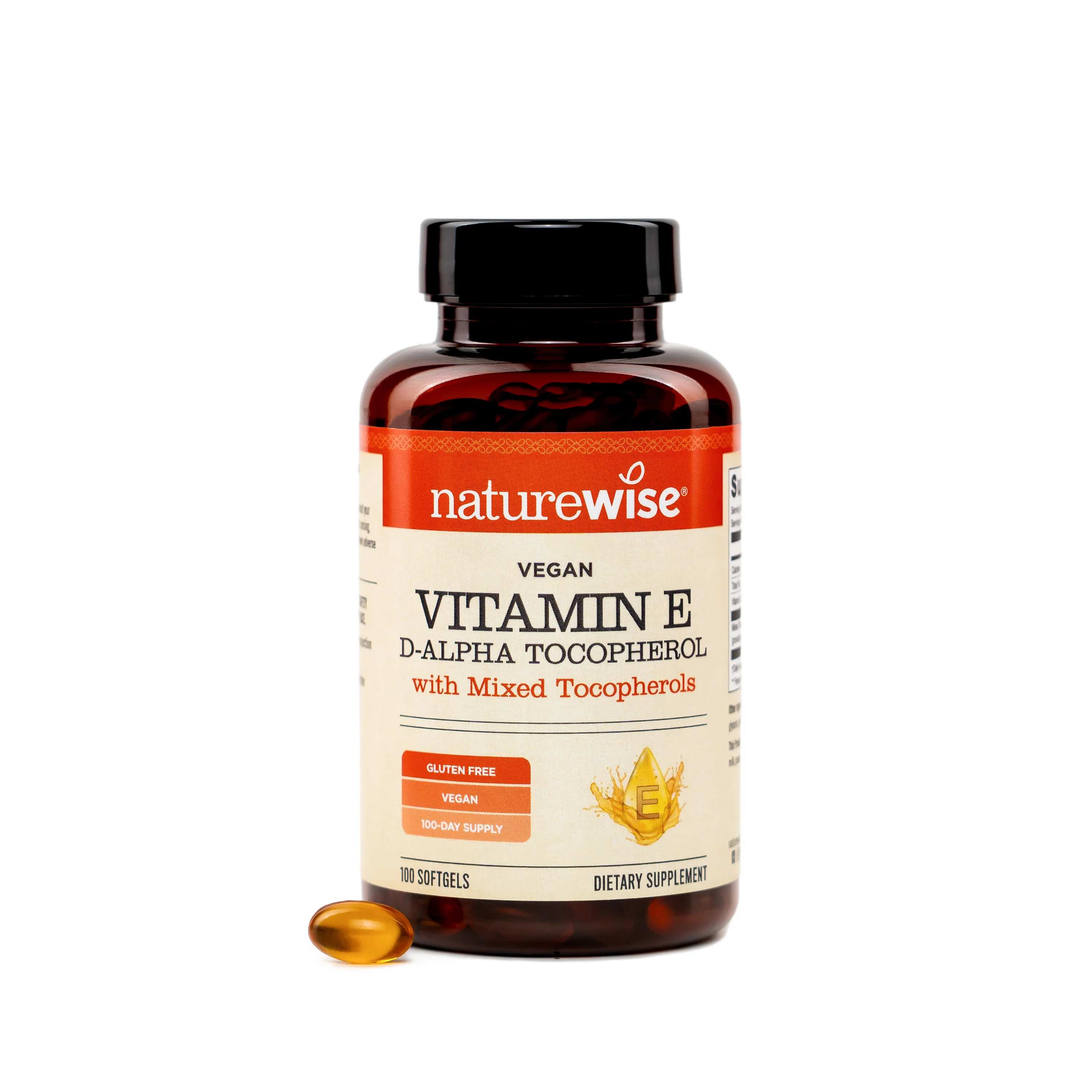 Vitamina E Vegana (D-Alfa Tocoferol) – Antioxidante para a Saúde da Pele, do Sistema Imunológico e das Células
