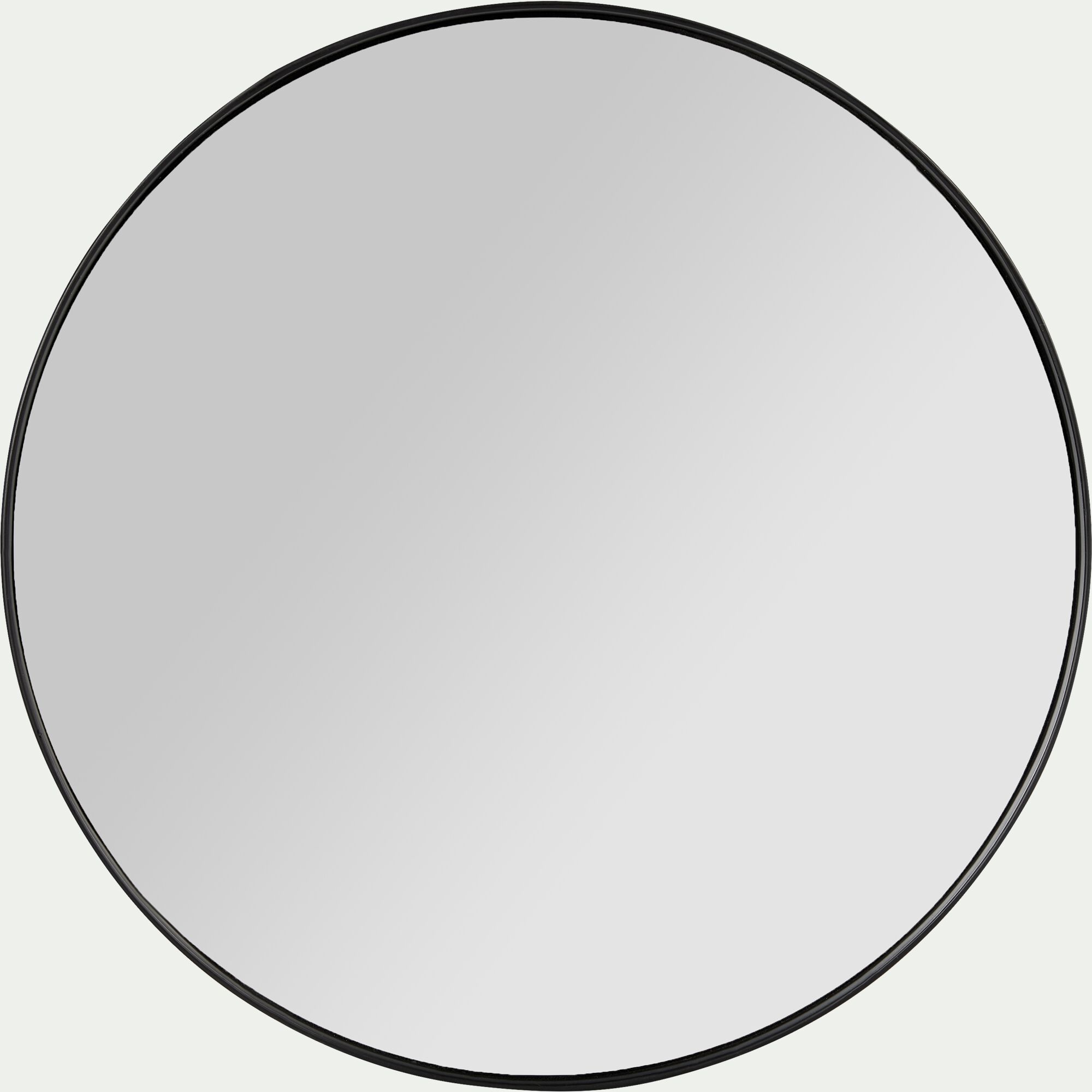 OUNDO - Miroir rond en bois D50cm - noir