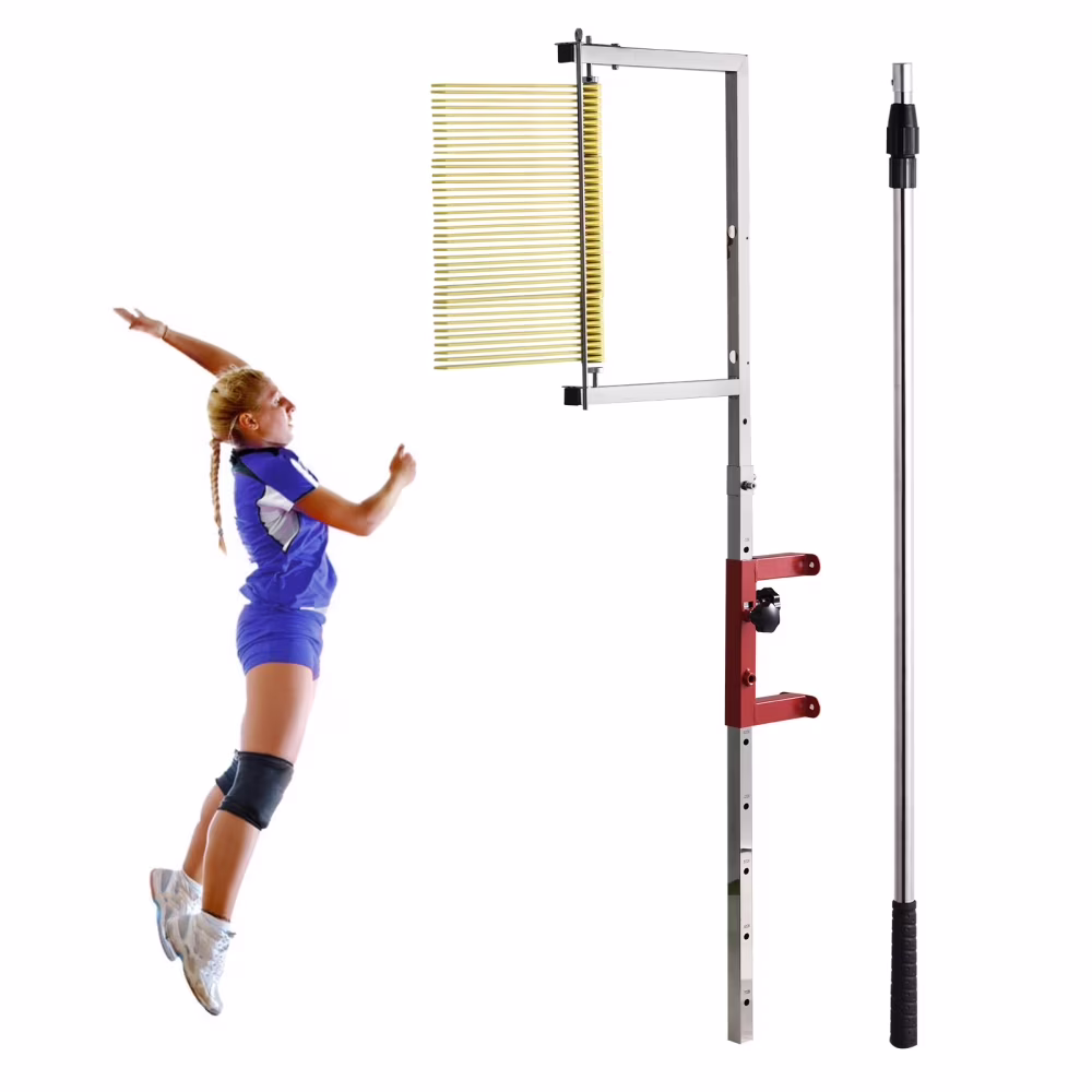 High Jump Training Equipment 3.9-11.4ft Adjustable Height Vertical Jump Tester Outdoor Use(Multicolor)