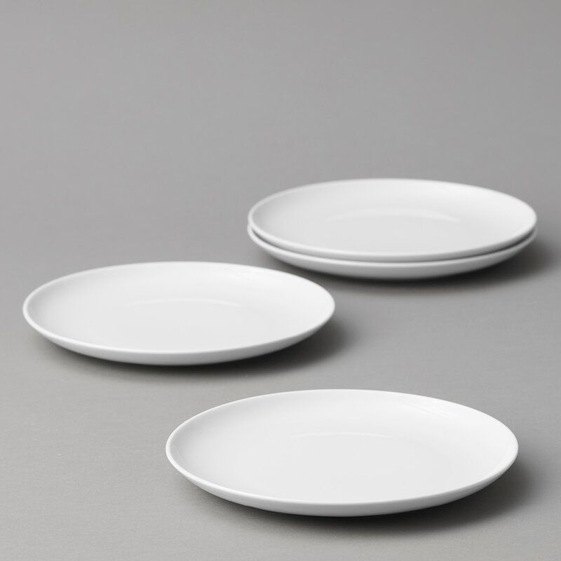 Atelier tallerken 25 cm 4 stk super white