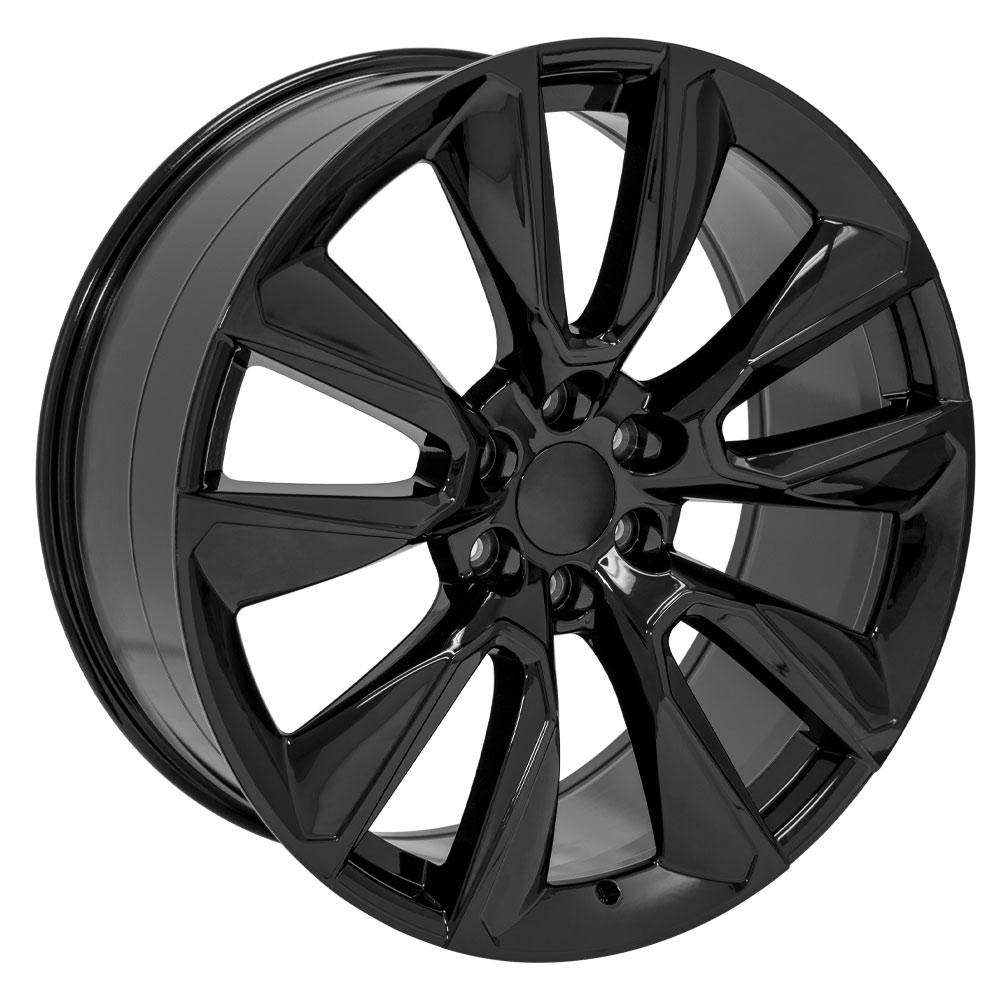24 inch Rims Fits Silverado Suburban Tahoe Sierra Yukon Escalade 6x139.7 CV32 24x10 Black SET - Image 3