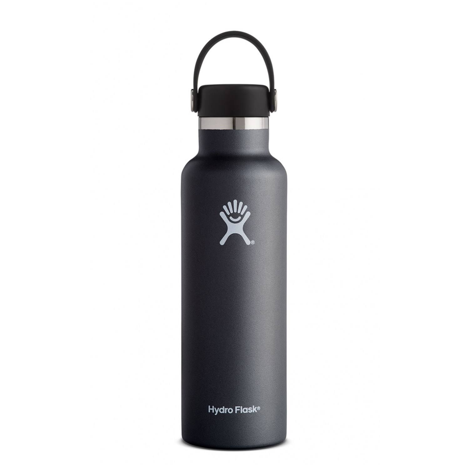 Hydro Flask Vacuum Insulated Standard Mouth Water Bottle, 21 oz, Black