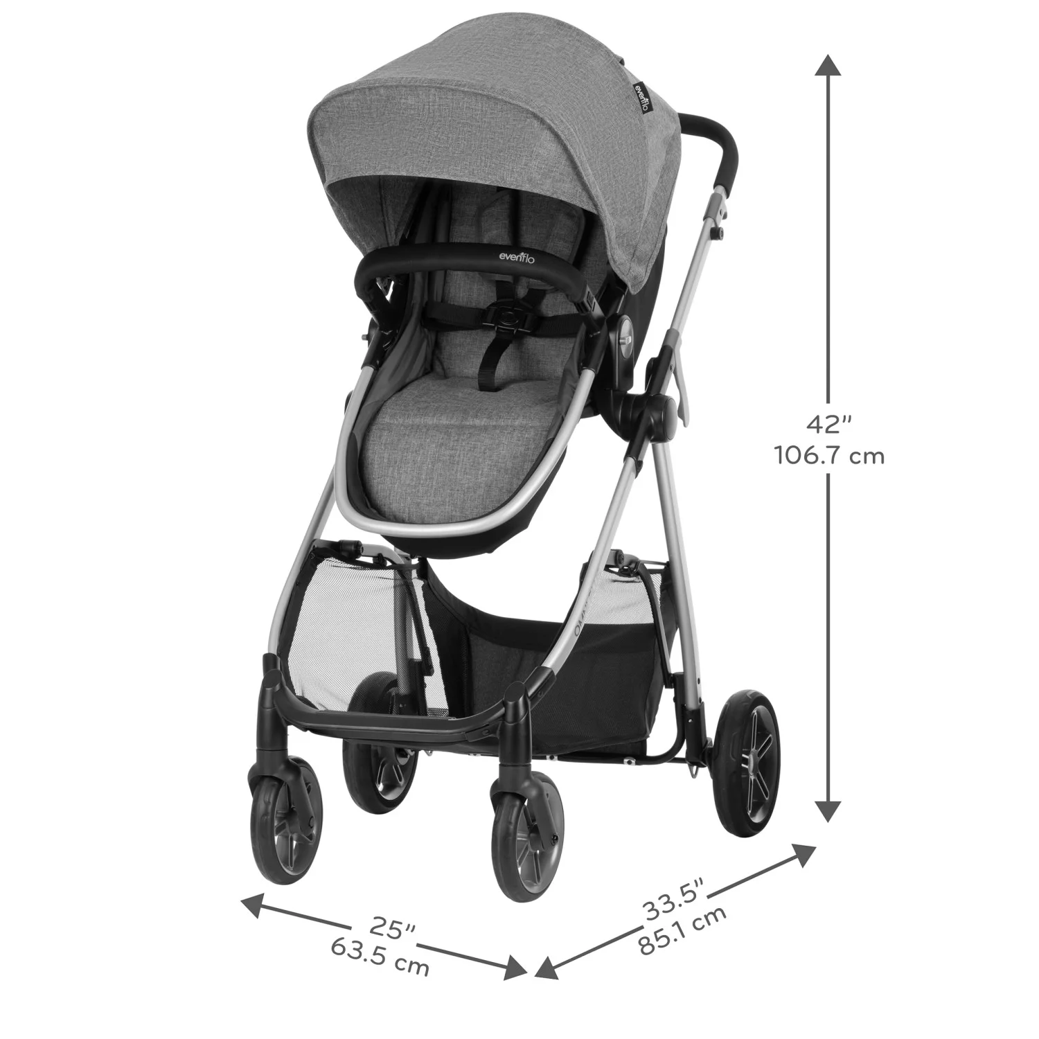 Omni Plus Modular Travel System with LiteMax Sport Infant Car Seat, Mylar Gray, Unisex(Mylar Gray) - Image 6