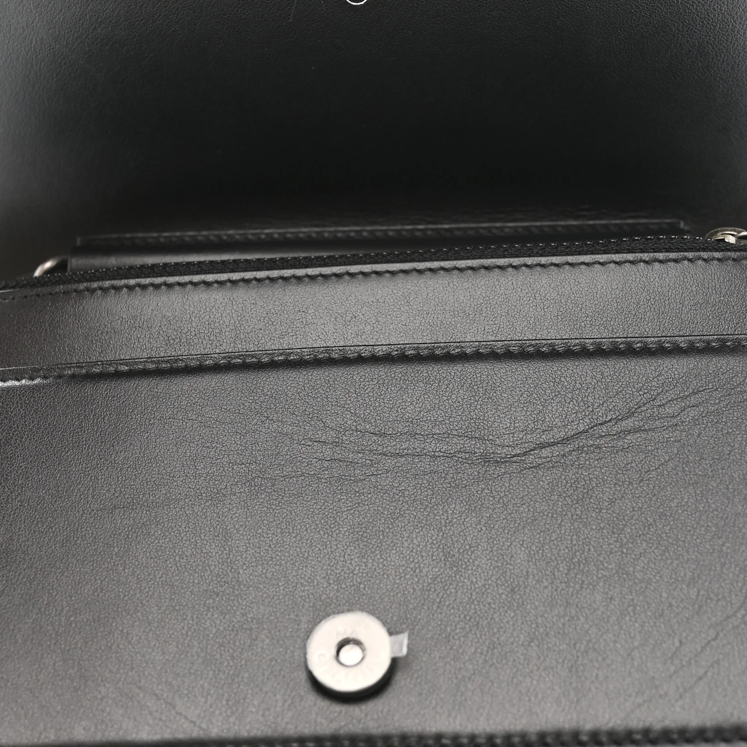Caviar Quilted Boy Wallet On Chain WOC Black