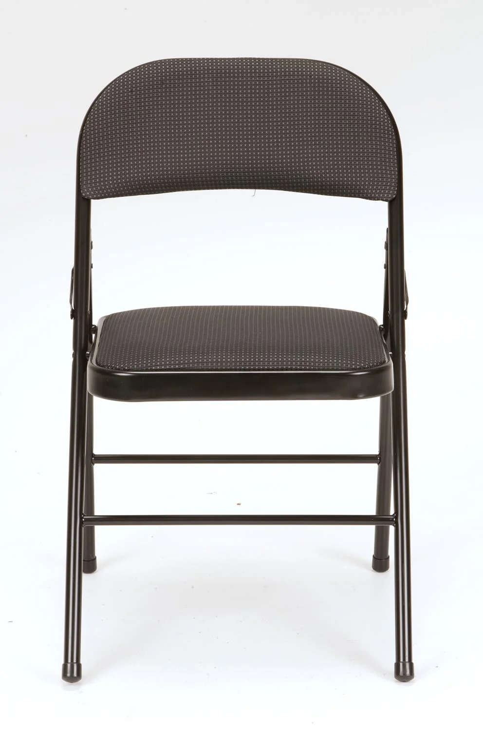 Mainstays Fabric Padded Folding Chair, Black, 4 Count
