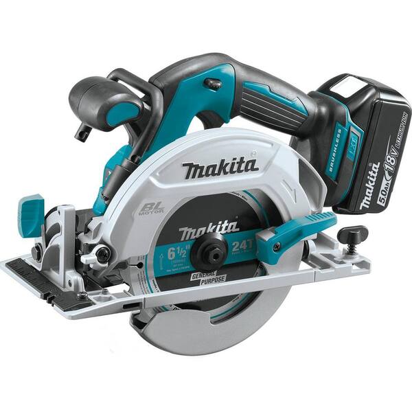18V LXT Lithium Ion Brushless Cordless Combo Kit (Hammer Drill/ Impact Driver/ Circular Saw/ Flashlight) 5 0Ah Image 6