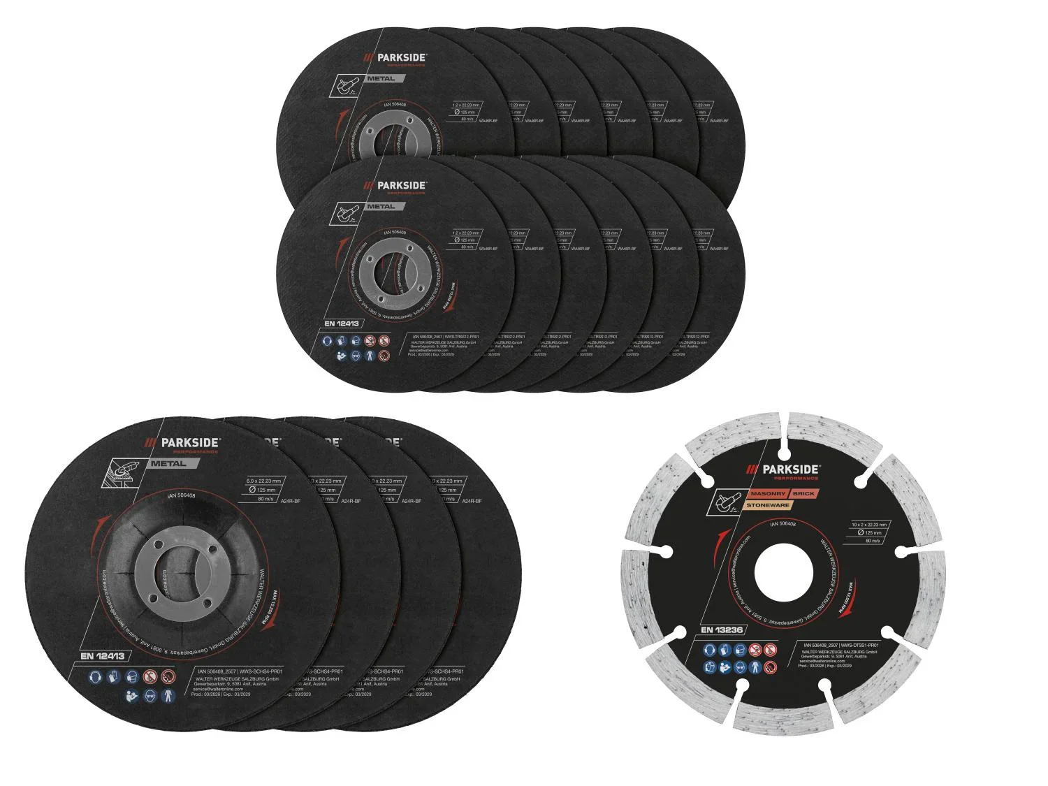PARKSIDE PERFORMANCE Disque(s)  mtal,  125 mm
