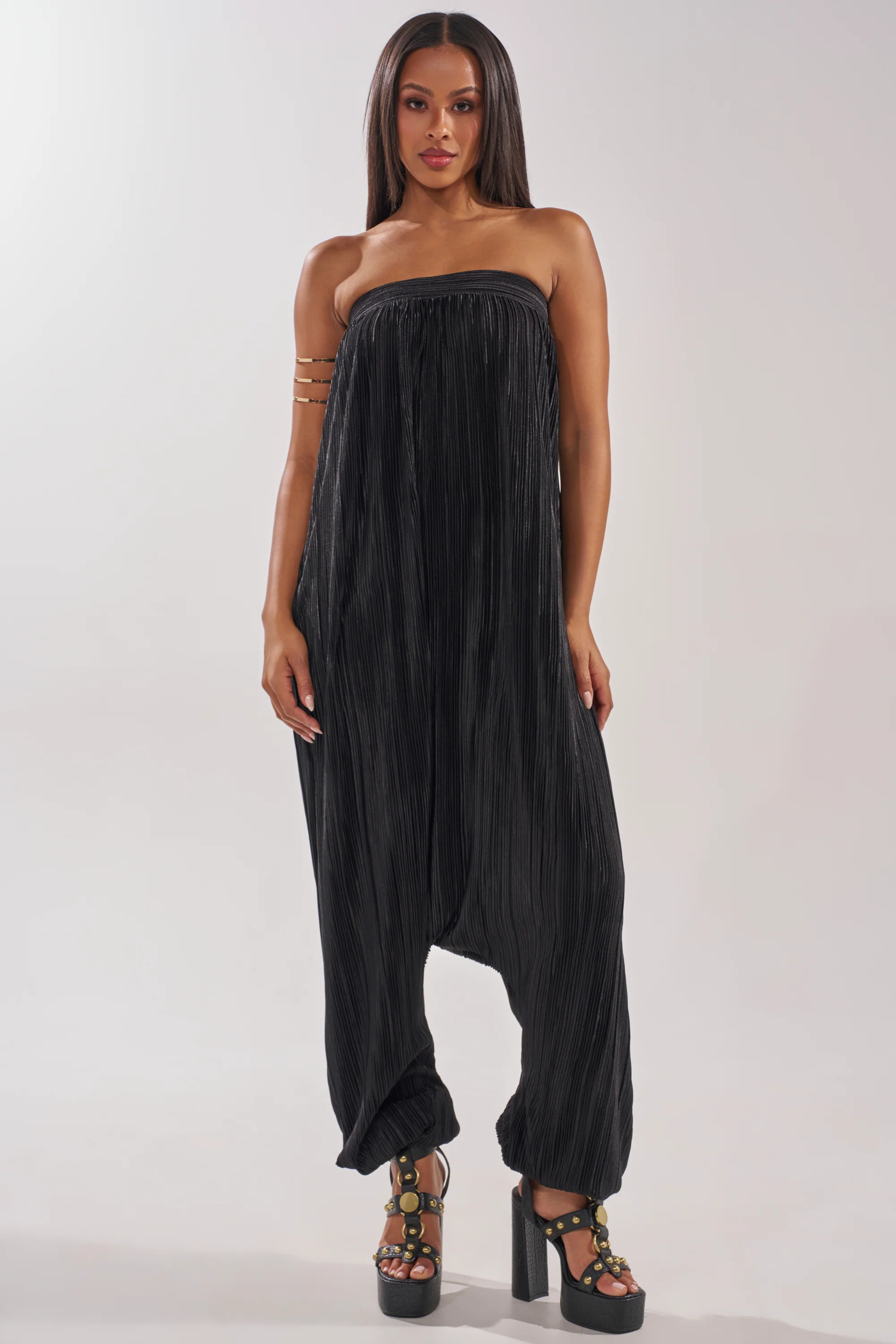 FROM THE CITY DROP CROTCH JUMPSUIT IN BLACK - Akira Store