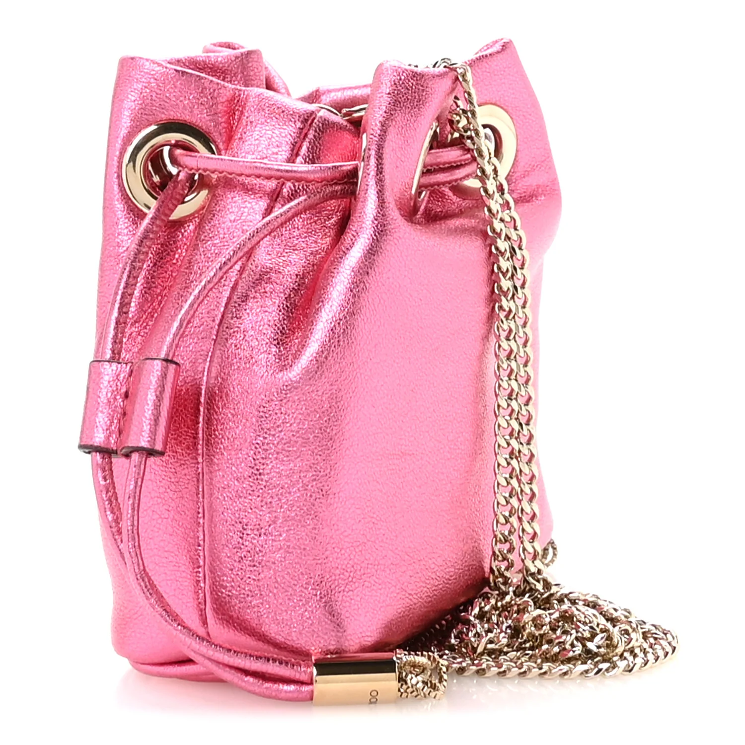 Metallic Nappa Mini Marcheline Shoulder Bag Peony