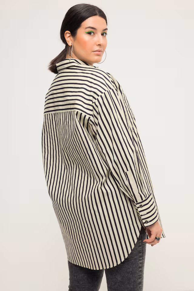Striped Button-Down Blouse