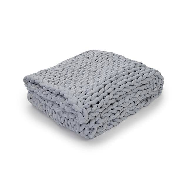 Nuzzie Knit Weighted Blanket 8 lbs / Misty Grey