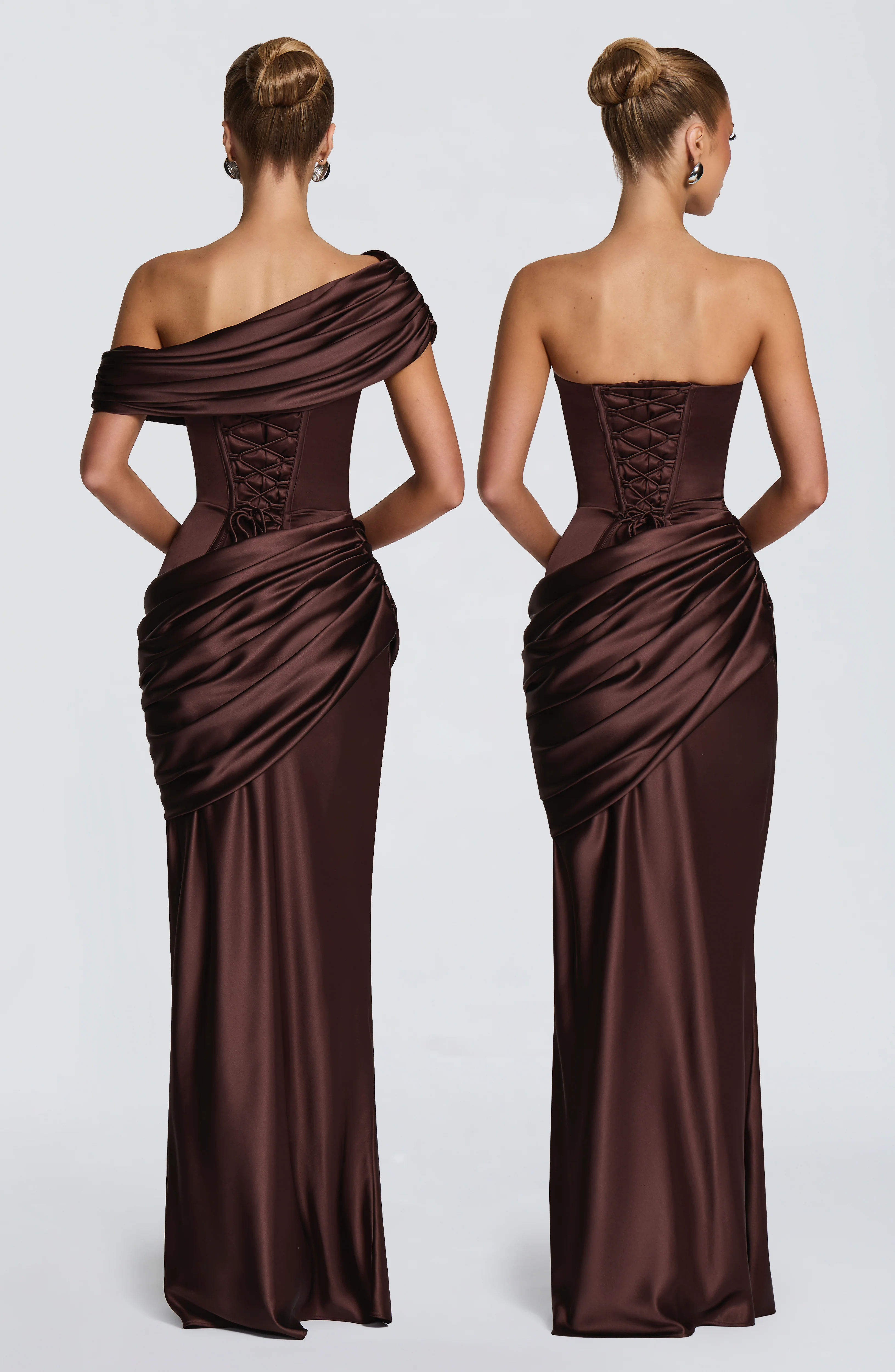 Ella Maxi Dress - Plum Brown
