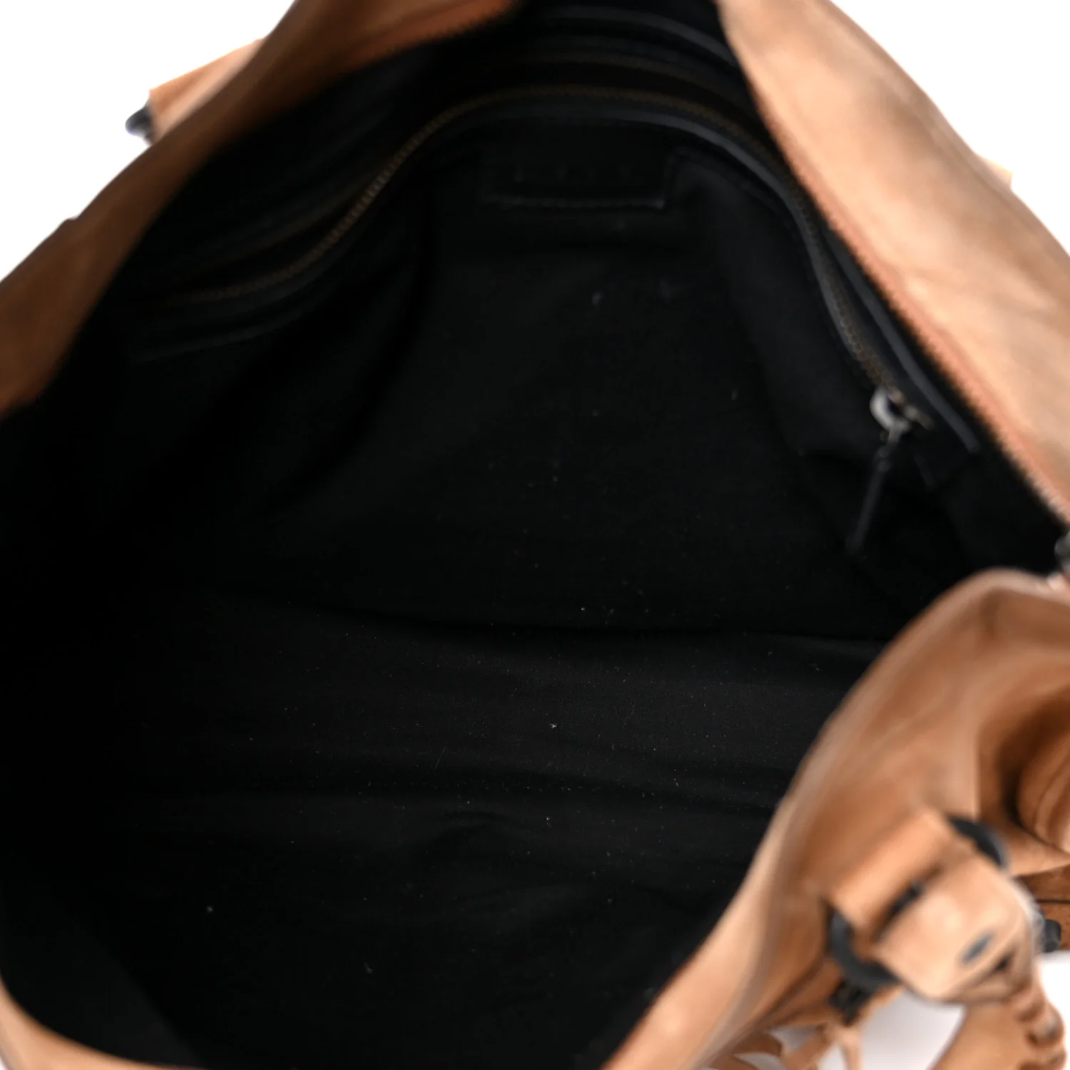 Waxed Suede Calfskin Classic Hardware Medium Le City Camel