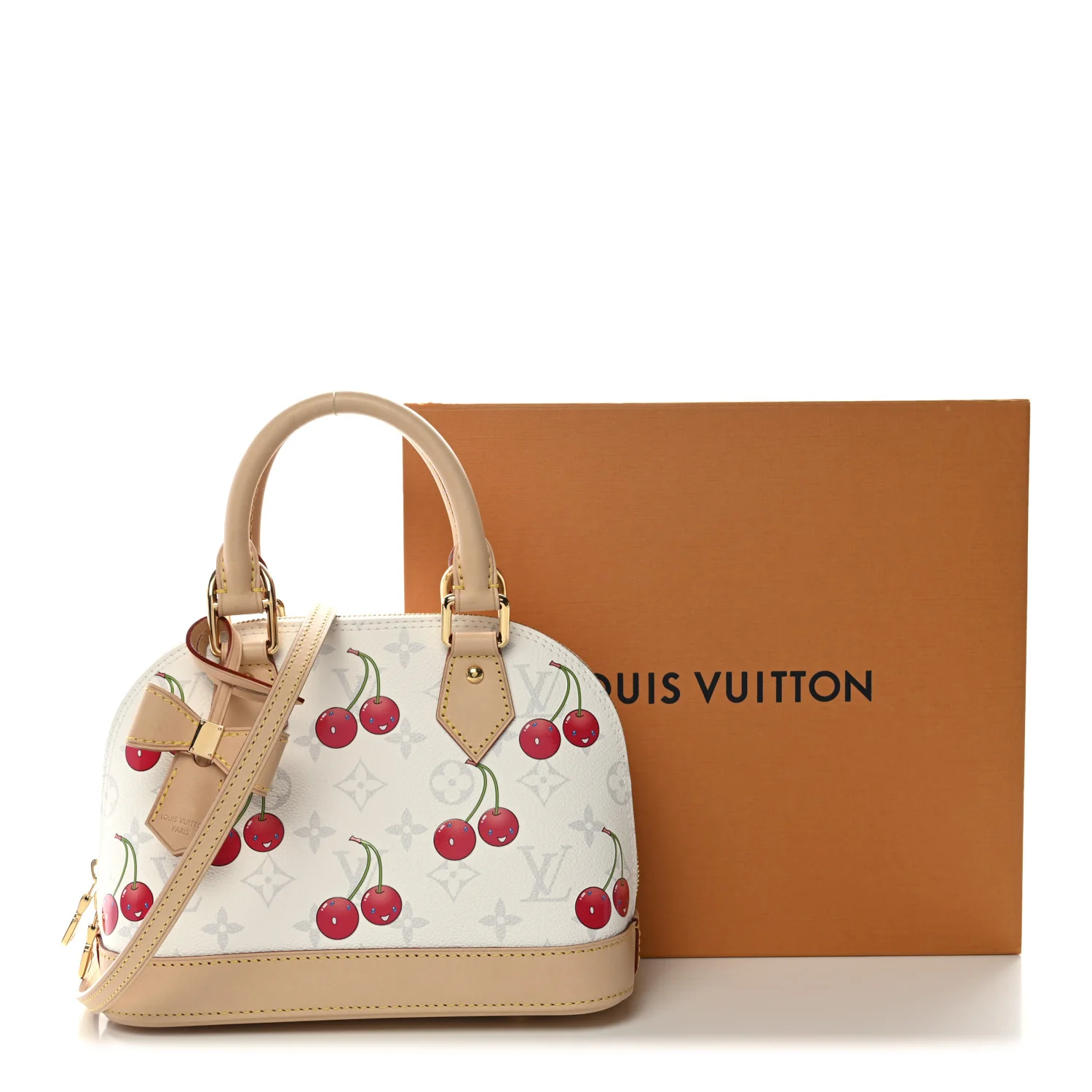 LV X TM Monogram Cerises Alma BB White