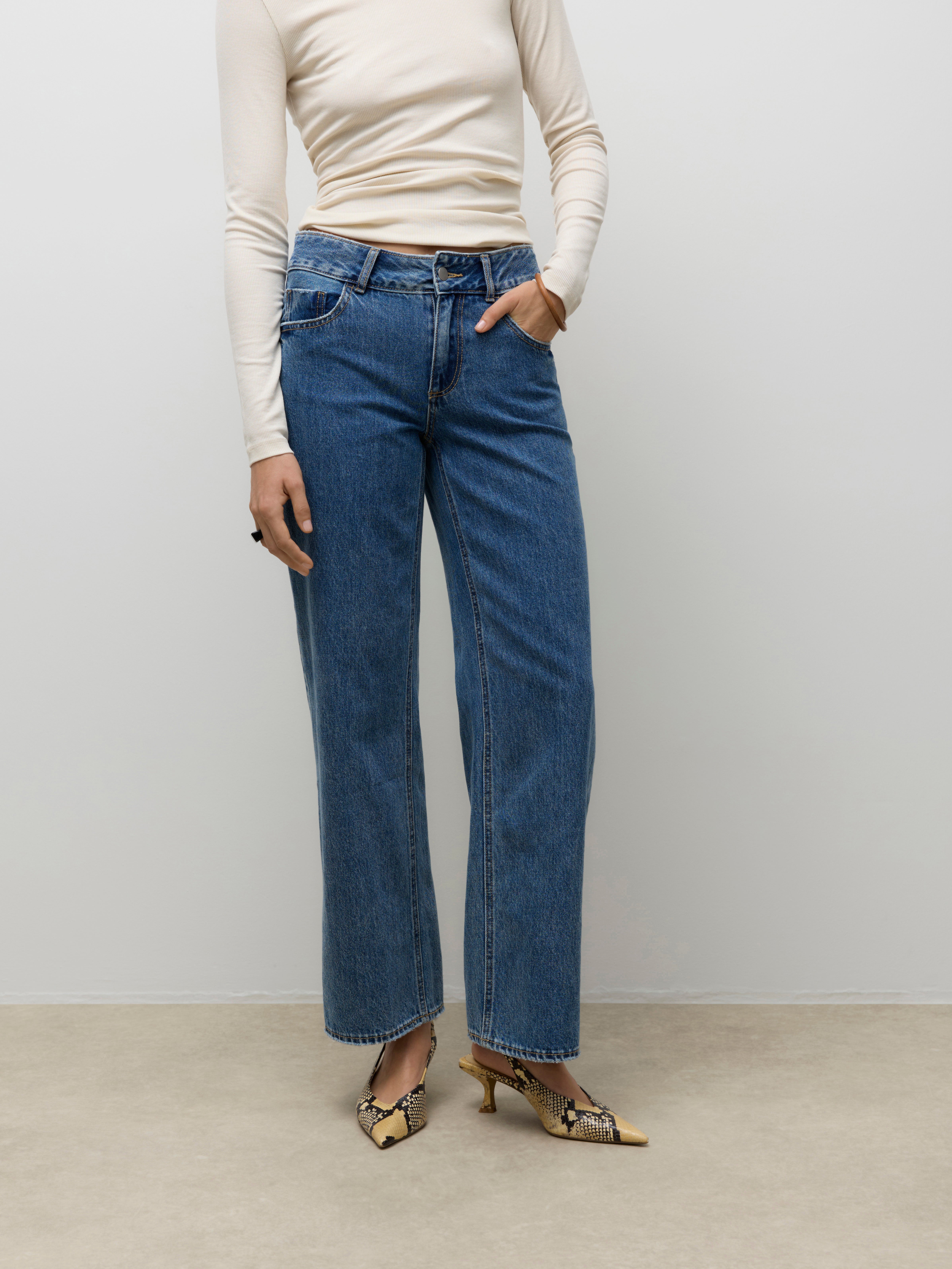 VERO MODA® AWRENA Mid rise Wide Leg Fit Jeans
