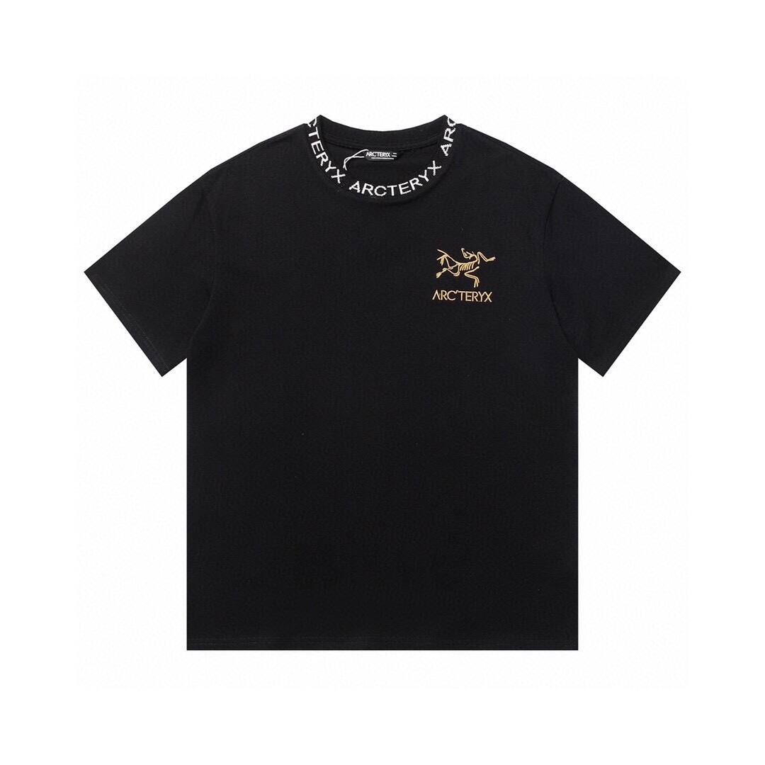 2025SS TEE 刺繍24Kロゴ ショートスリーブ 2色 ユニセックス半袖Tシャツ