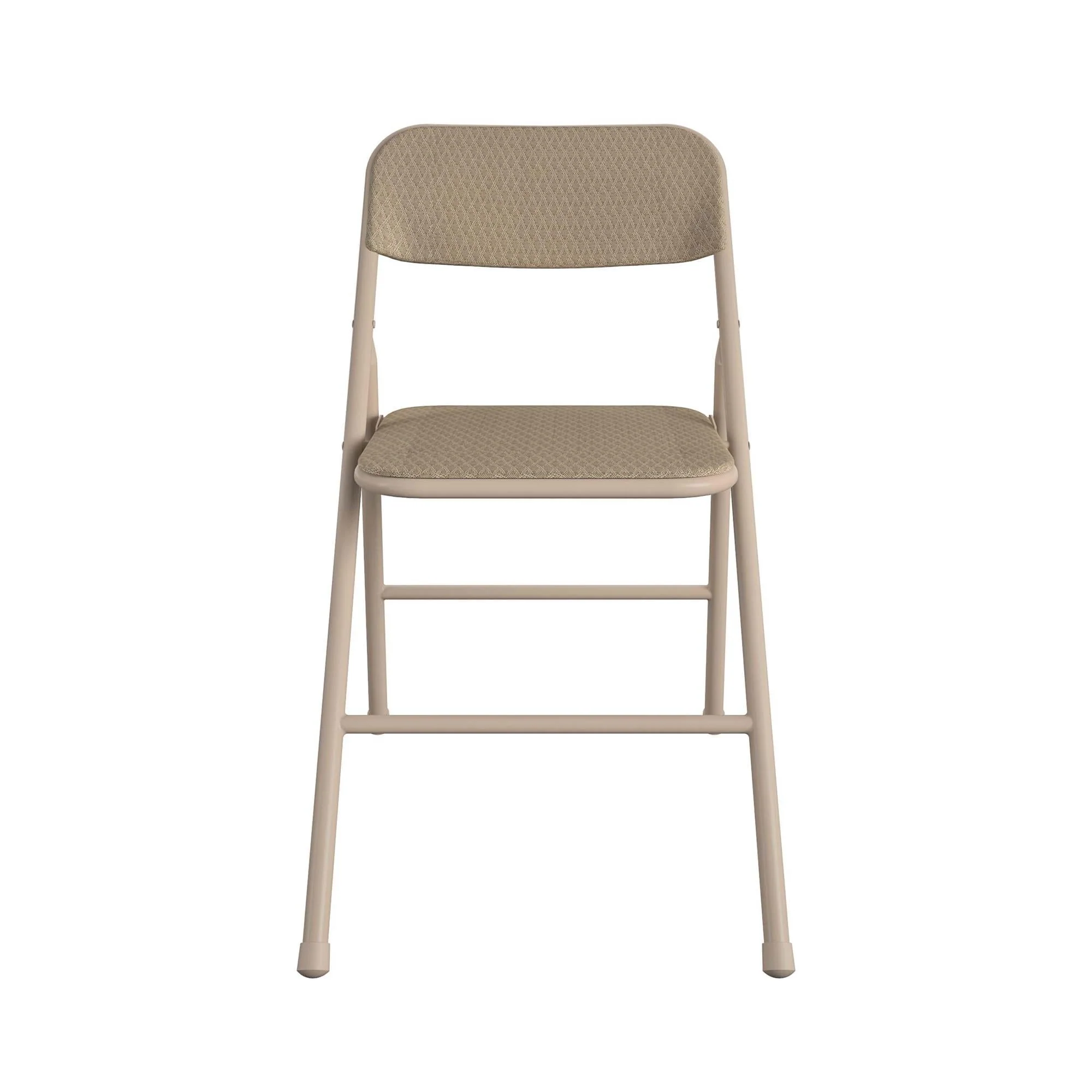 COSCO 5 - Piece Folding Dining Set with Card Table and 4 Fabric Padded Chairs, Tan