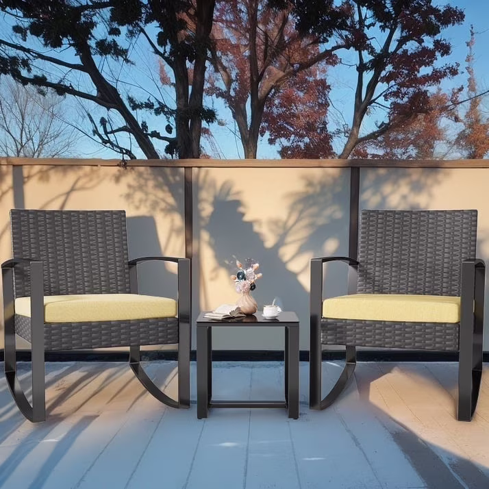 Patio Furniture Set Clearance, 5 Piece Outdoor Sectional Furniture Chair Set with Cushions and Tea Table, Gray(Gray-5 Pieces) - Image 7
