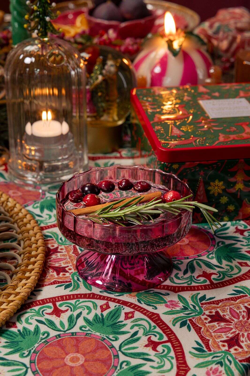 Glazen kerstboom stolp