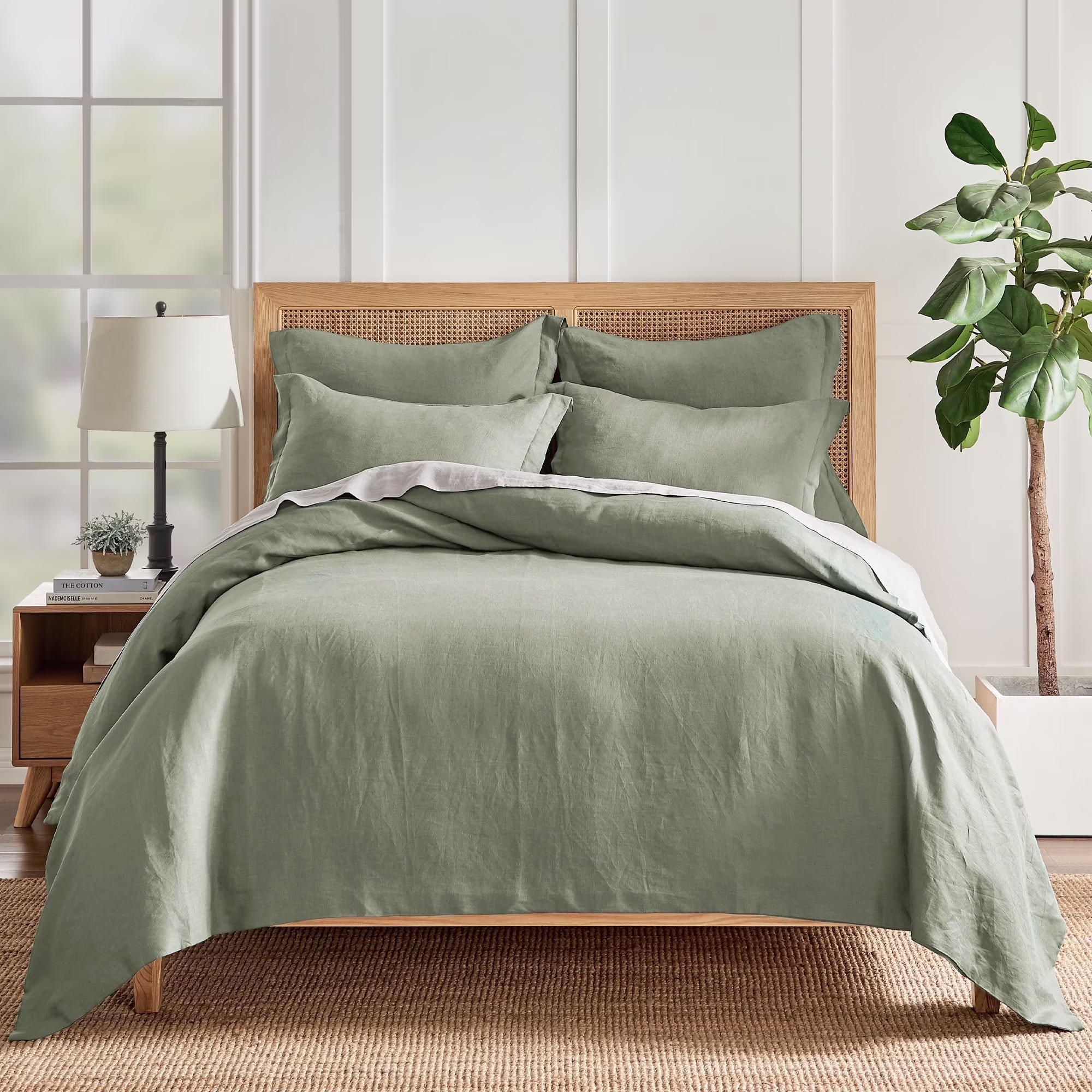 Levtex Home - 100% Linen - Queen Duvet Cover - Washed Linen - Cocoa - Duvet Cover Size (90x94in.)(Full/Queen/Cocoa)