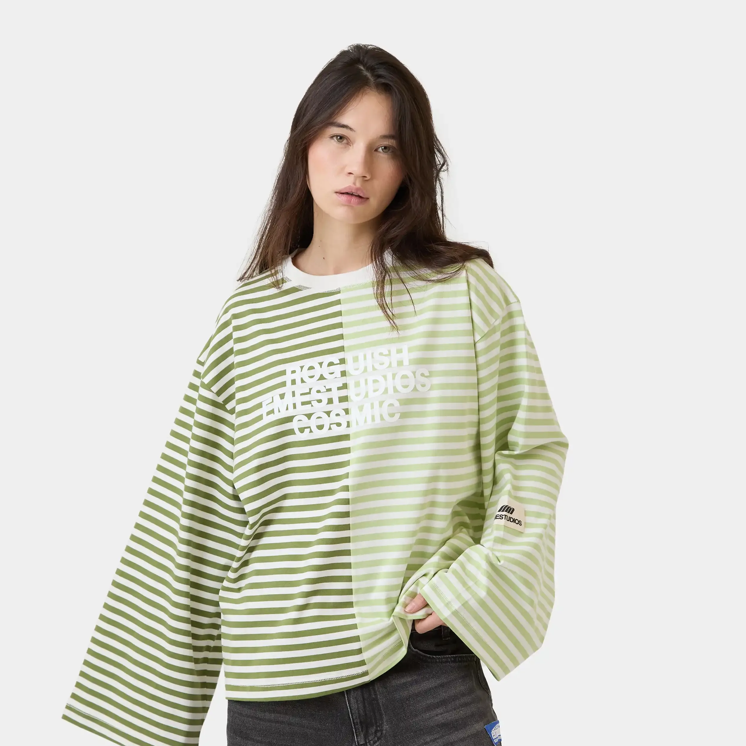 Roguish Green Striped Long Sleeve