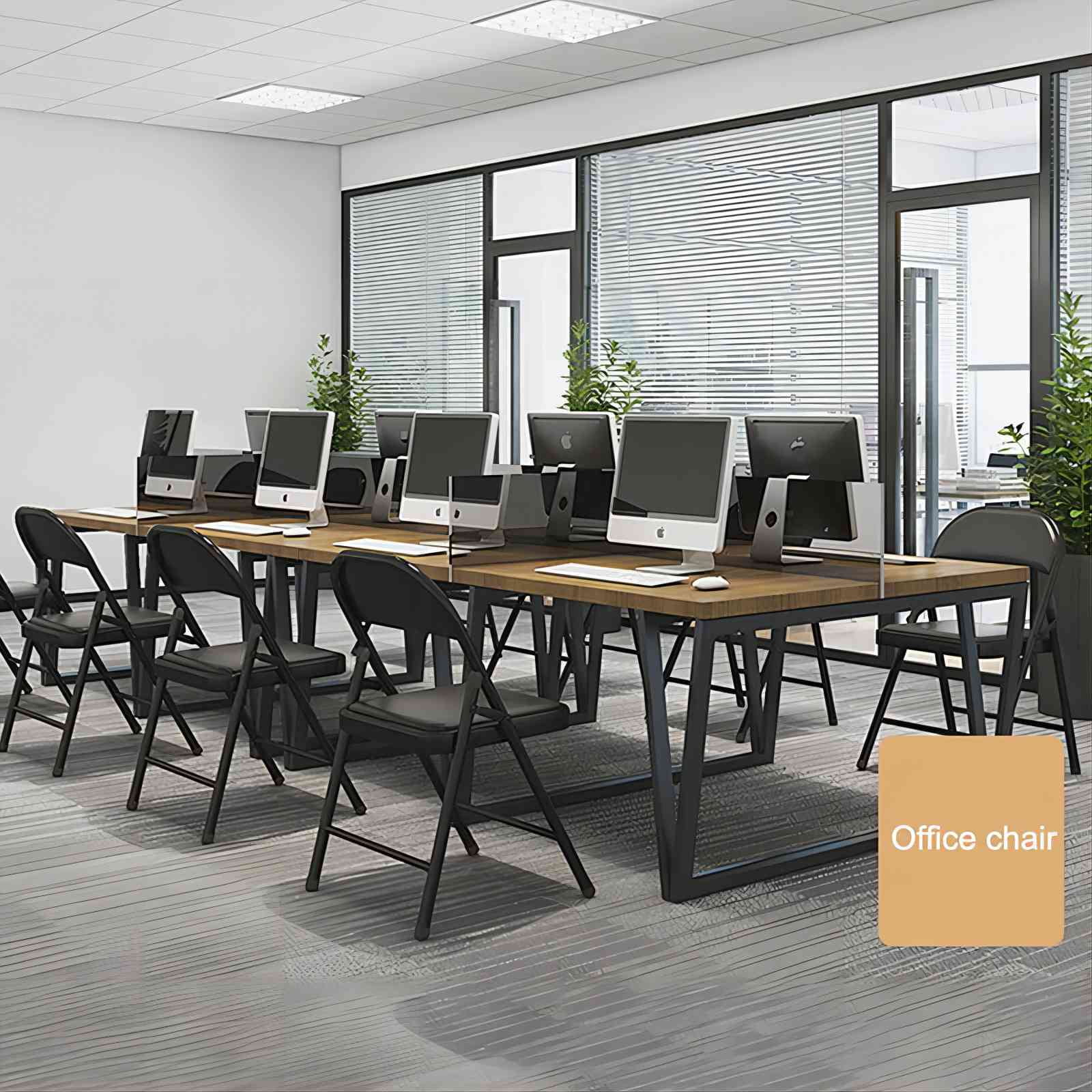 Harigal Padded Folding Chair (4 Pack), Black