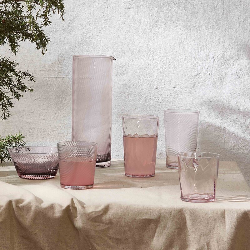 RAW Unique swirl highball 45 cl pink