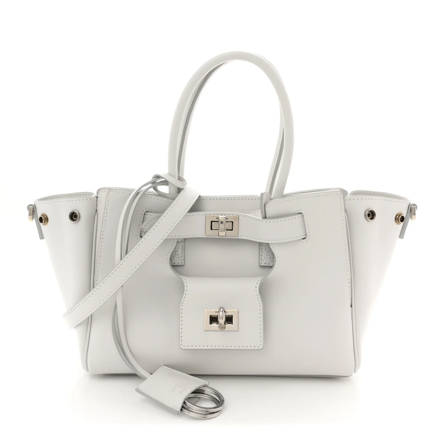 Smooth Calfskin Mini Bel Air Carry All Bag White