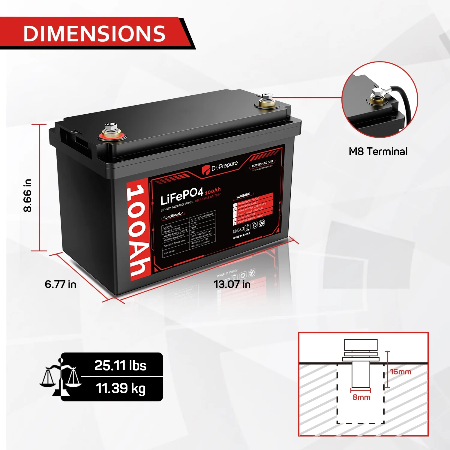 2 Pack 12V 100Ah LiFePO4 Lithium Battery Deep Cycle Batteries for RVs, Trolling Motors, Boats(2) - Image 10