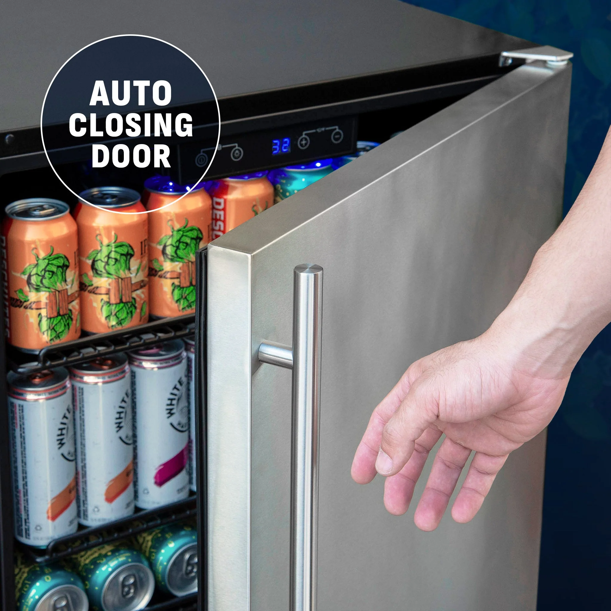 Newair 160-Can Outdoor Built-In/Freestanding Beverage Fridge - 24