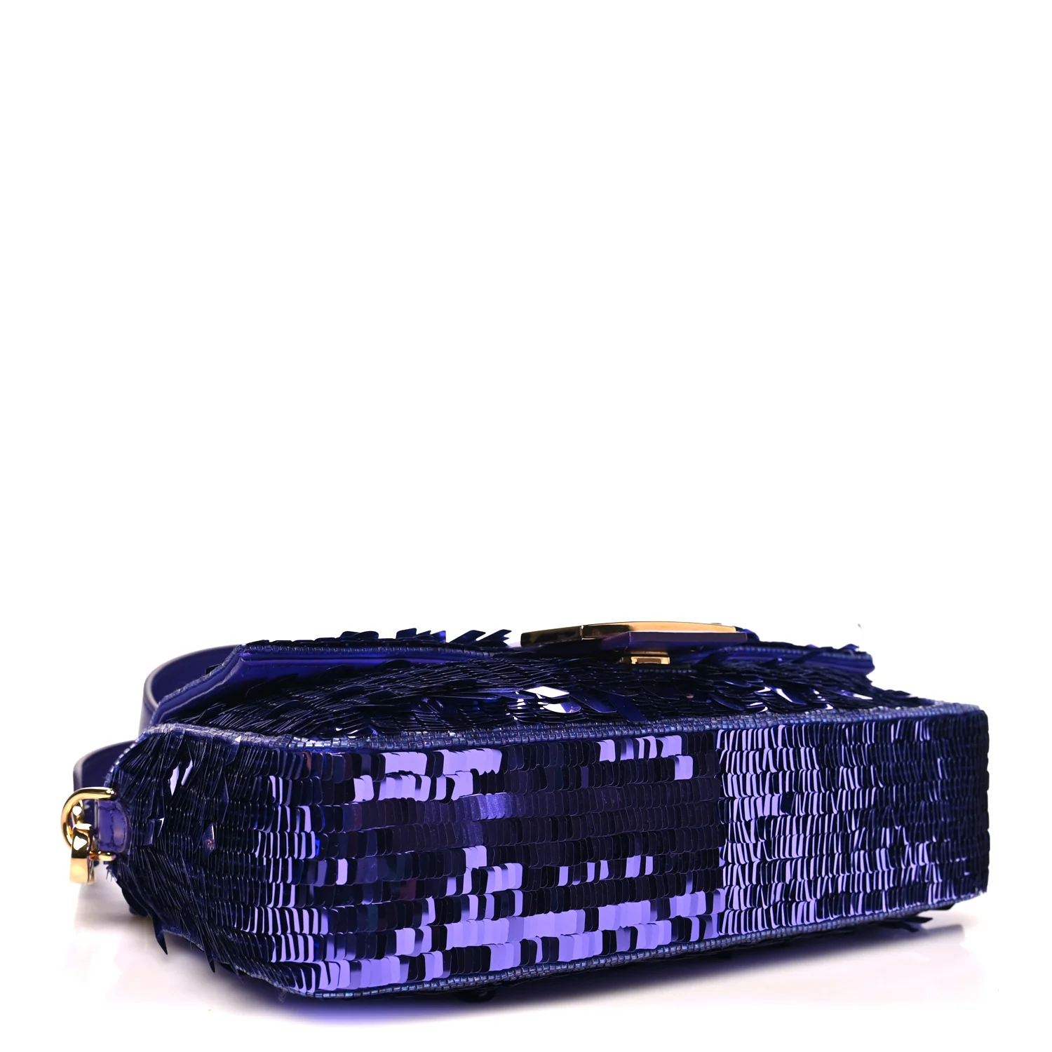 Sequin Paillettes Shiny Nappa Sex and the City Baguette Viola Purple Rain