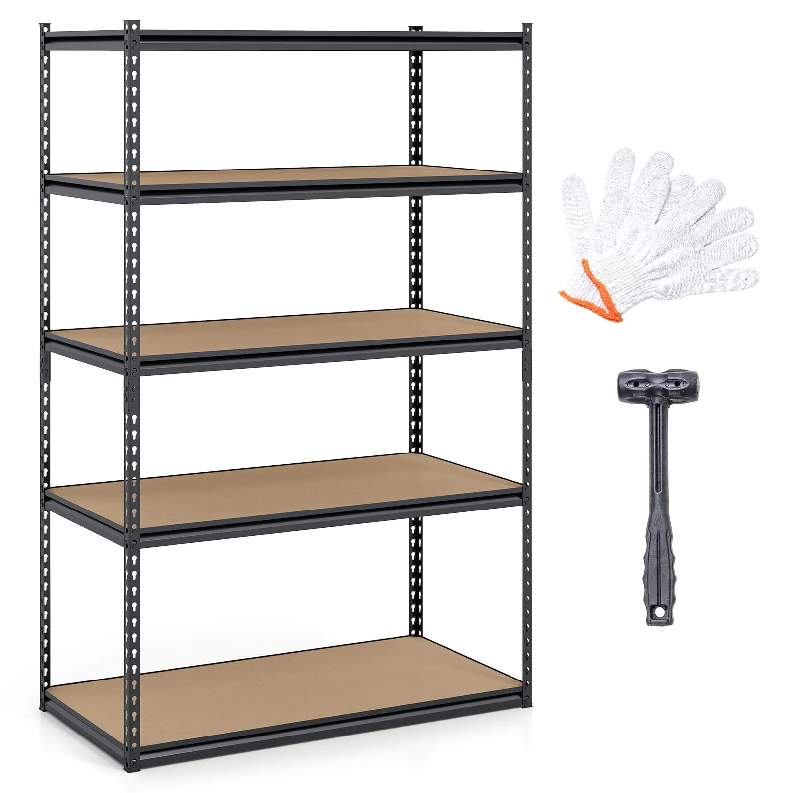 Giantex 5-Tier Metal Storage Shelves w/Adjustable Utility Rack (48