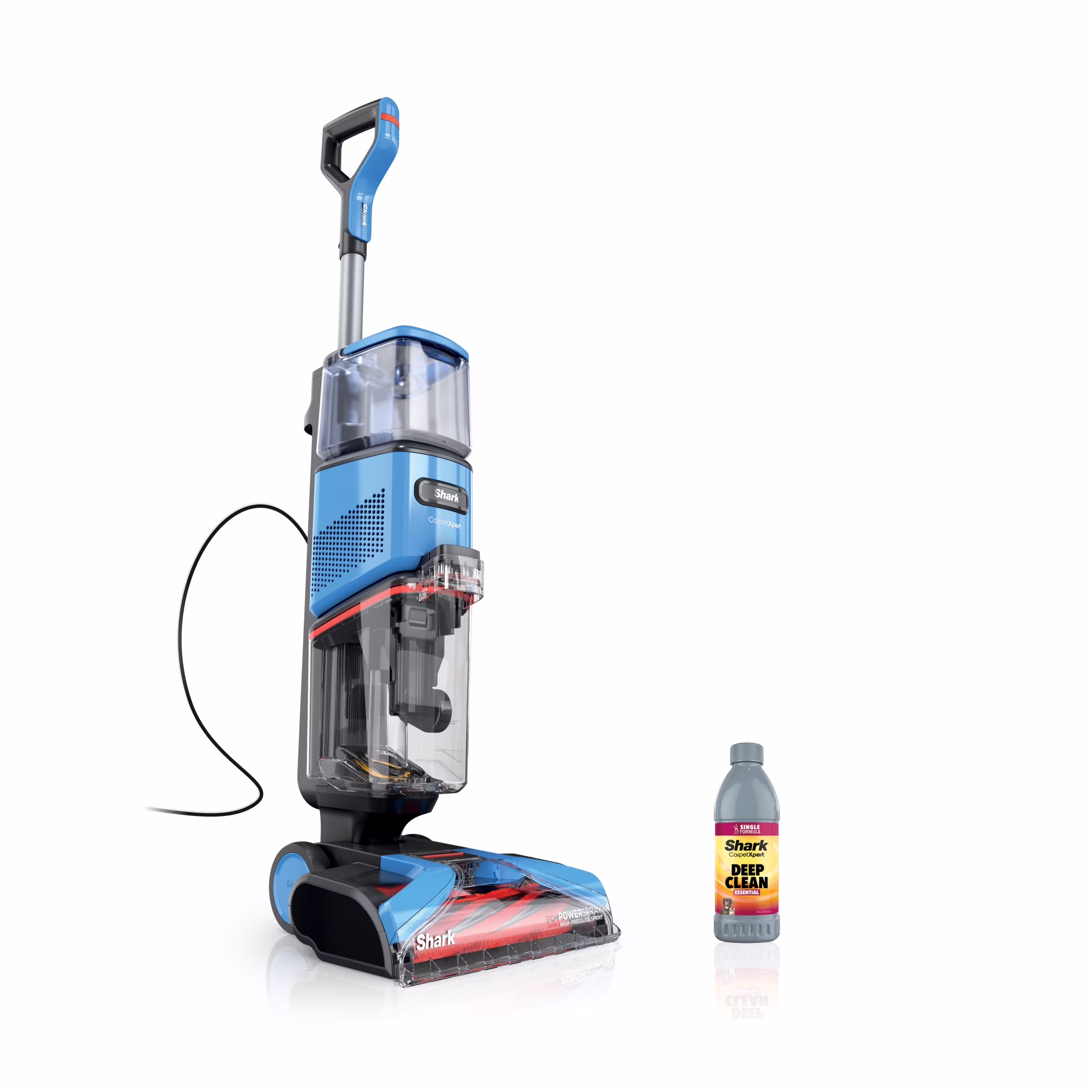 Shark? Carpetxpert? Upright Carpet & Area Rug Cleaner, Perfect for Pets, Lightweight & Powerful, Dirt, Grime, & Odor Removal, Carpet Shampooer, Cleaning Solution, Blue, EX121BRN