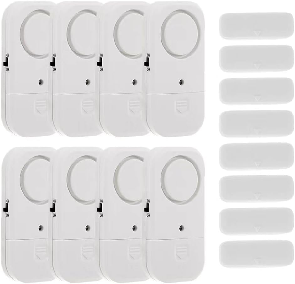 Window and Door Alarm for Kids Safety, 8 Pack Personal Security for Pool, Burglar Alert, Dementia Patients