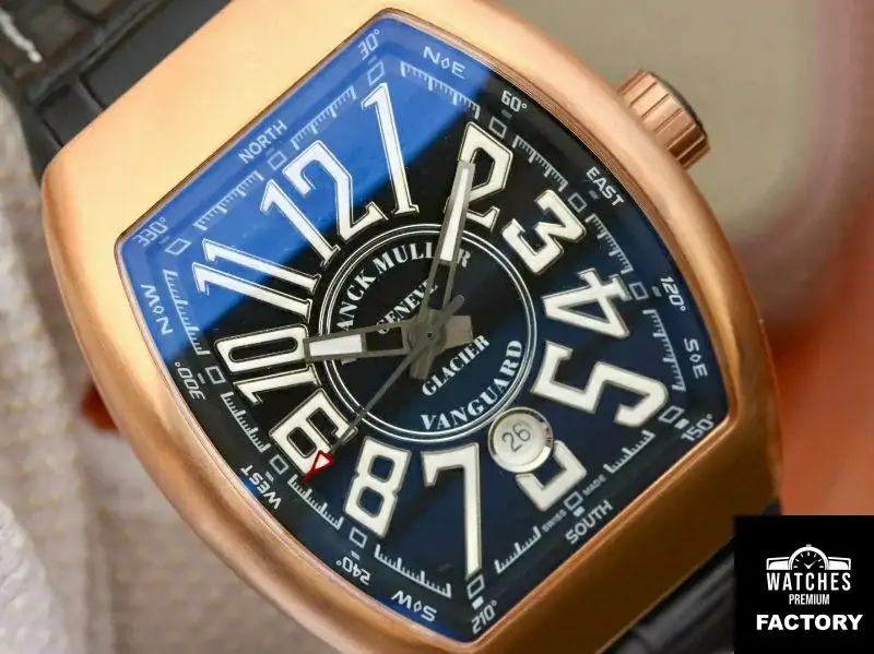 Franck Muller Vanguard V45-02 18K Rose Gold Black Dial