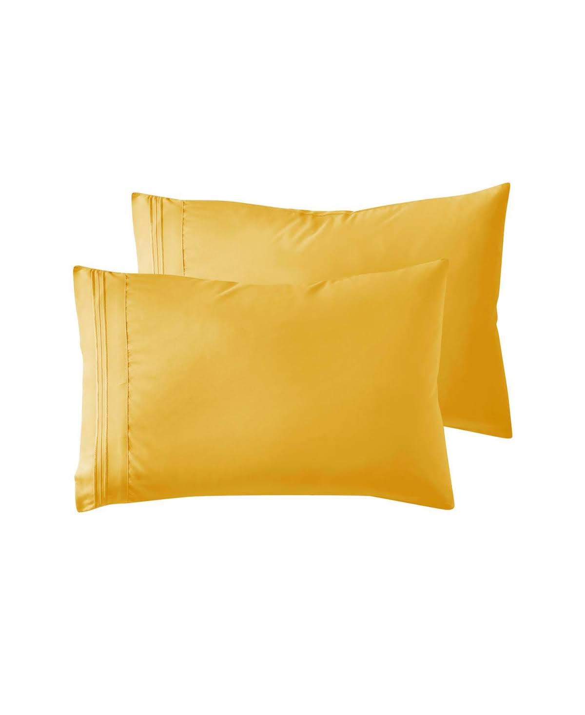 Nestl Luxury Soft Microfiber King Size Pillowcases, Set of 2, Yellow