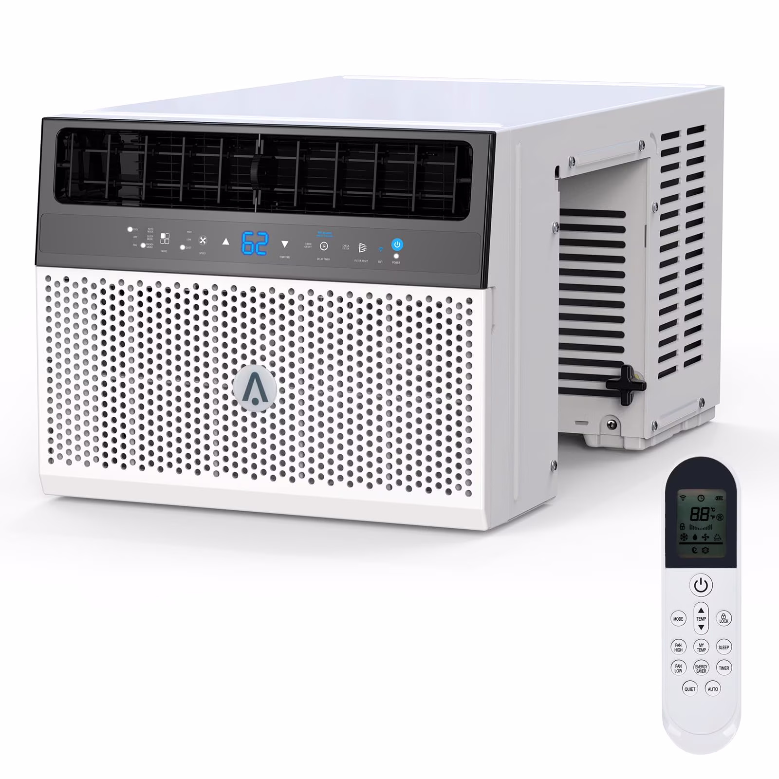 8000 BTU 370 Sq Ft Window Air Conditioner, White(White)
